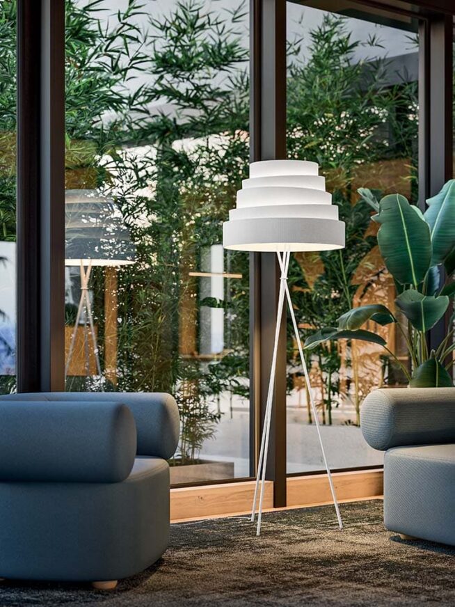 Stehlampe BABEL von Karboxx weiss